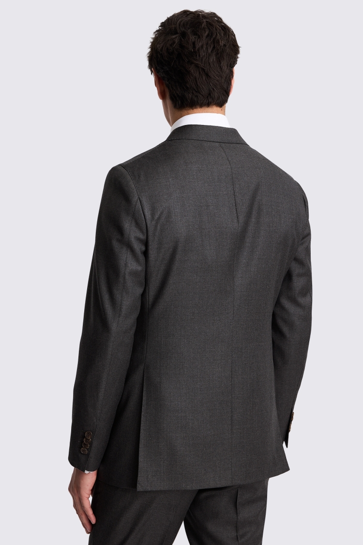 Italian Tailored Fit Charcoal Twill Suit