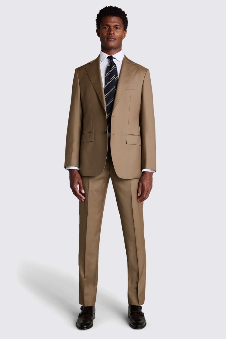 Italian Tailored Fit Rust Twill Suit