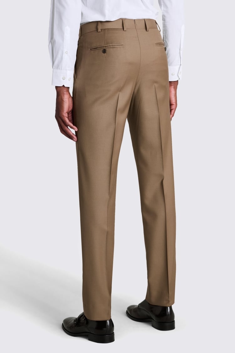 Italian Tailored Fit Rust Twill Trousers