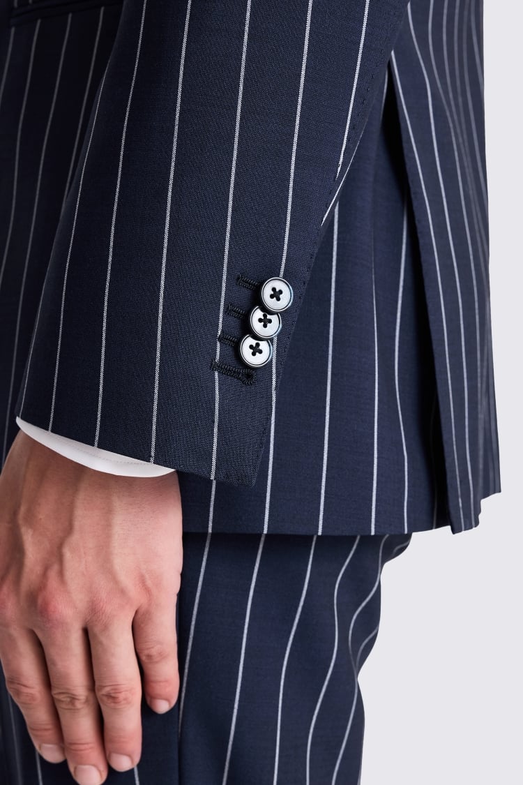 Italian Tailored Fit Navy White Suit