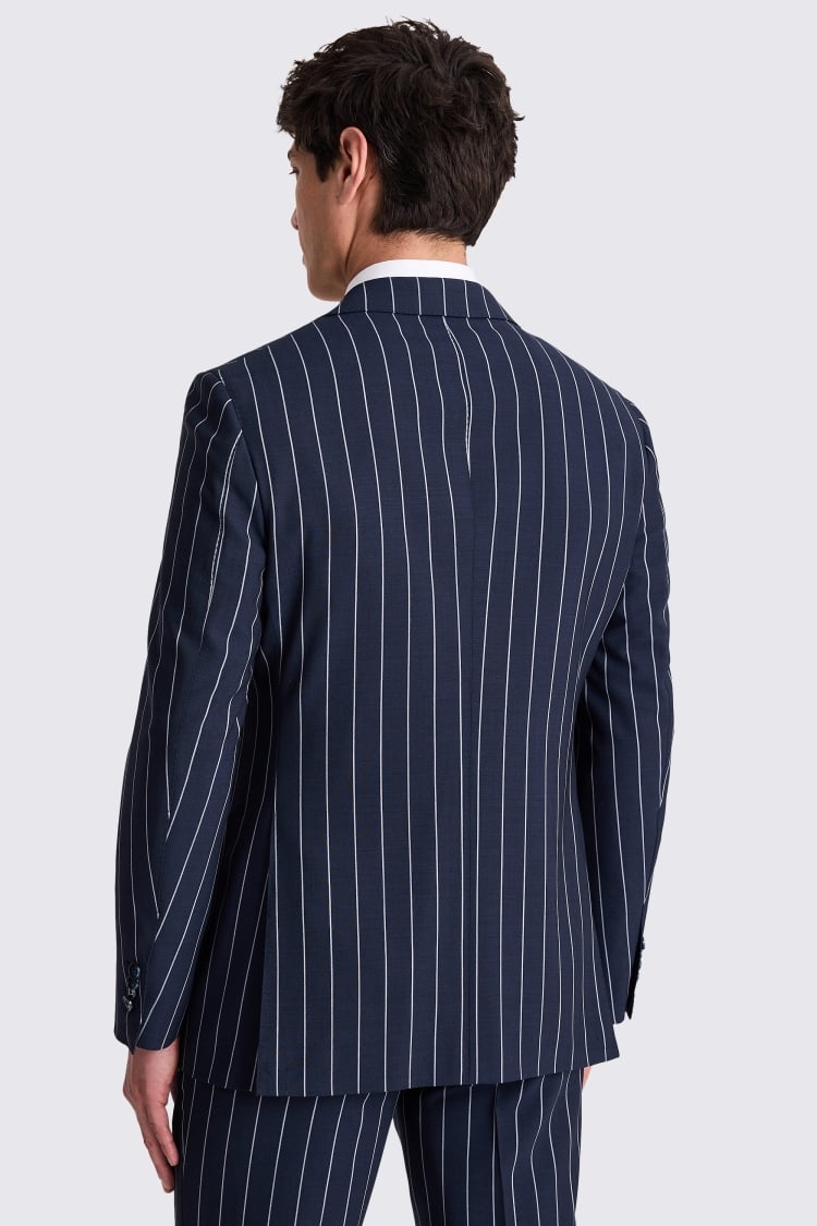 Italian Tailored Fit Navy White Suit