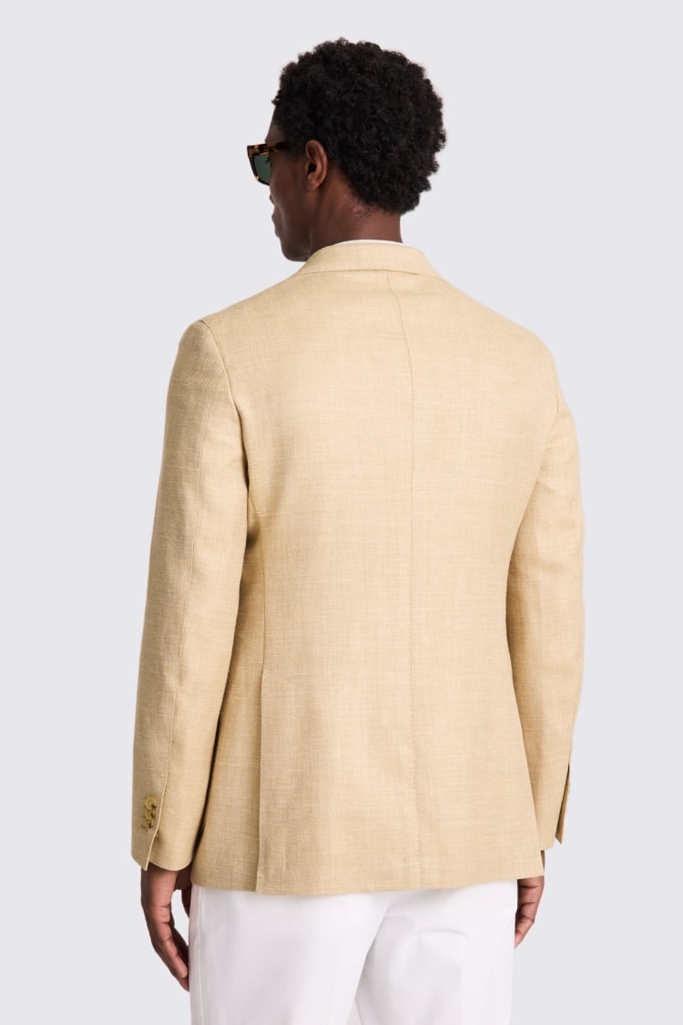 Italian Tailored Fit Camel Herringbone Jacket
