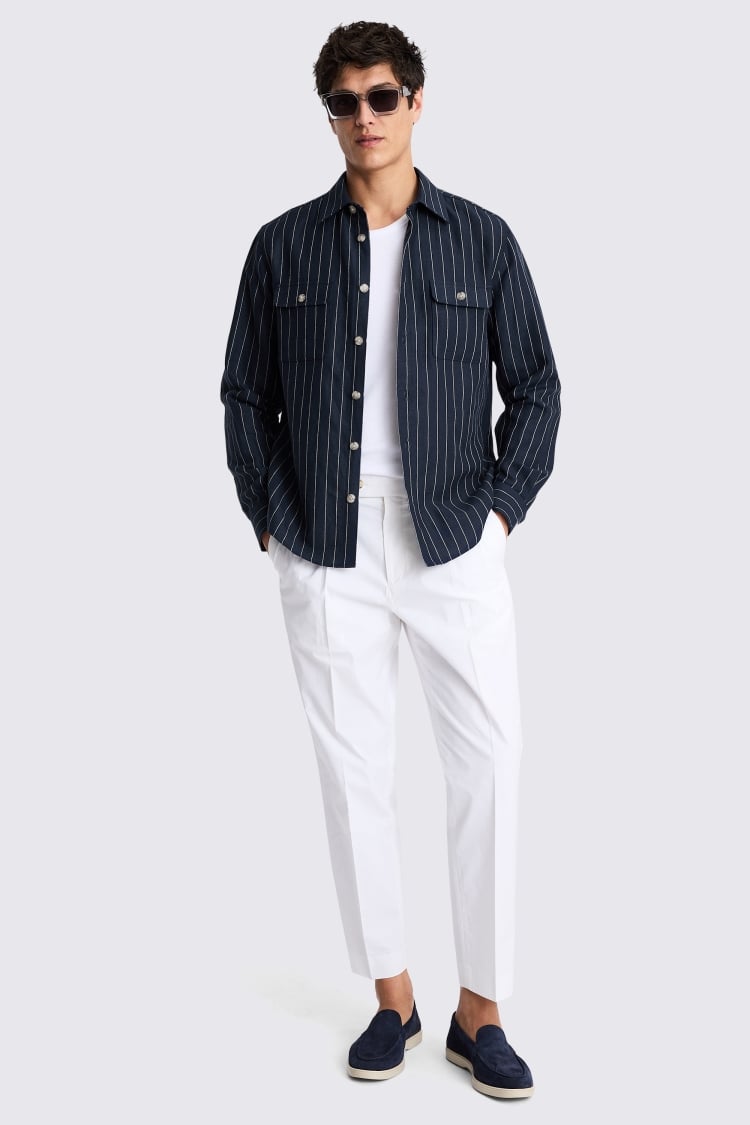 Navy Stripe Overshirt