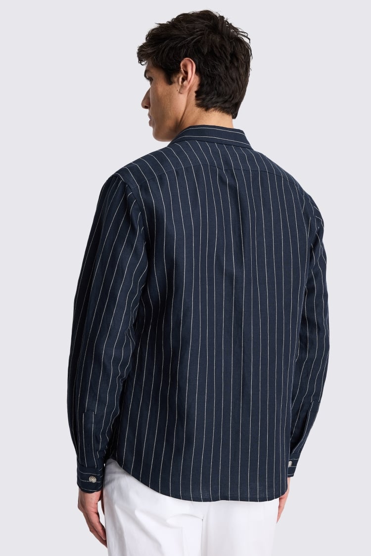 Navy Stripe Overshirt