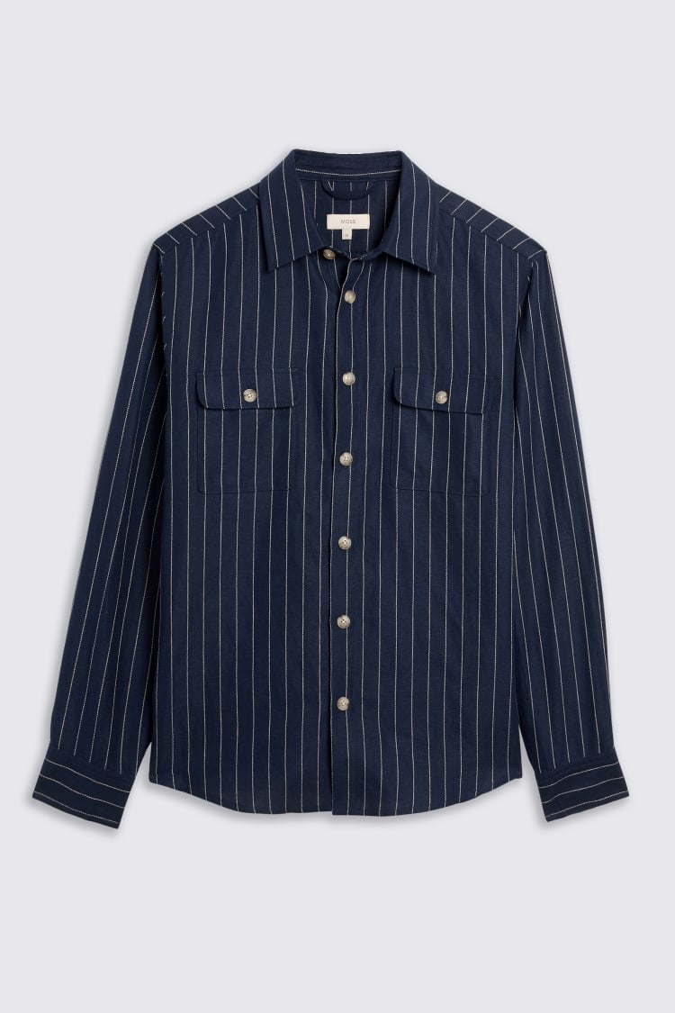 Navy Stripe Overshirt