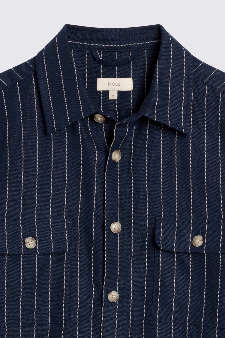 Navy Stripe Overshirt