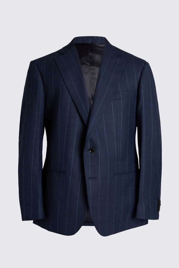 Regular Fit Navy Stripe Suit