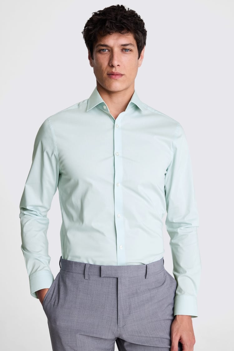 Slim Aqua Stretch Shirt 