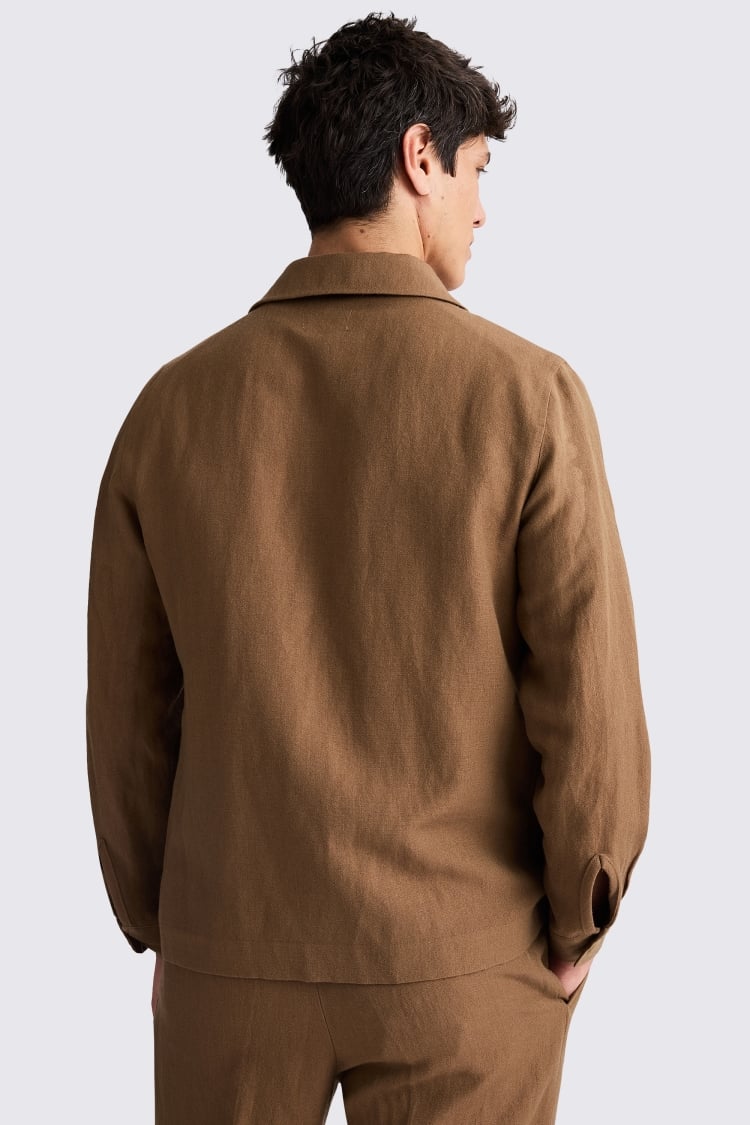 Gold Wool Linen Shacket 