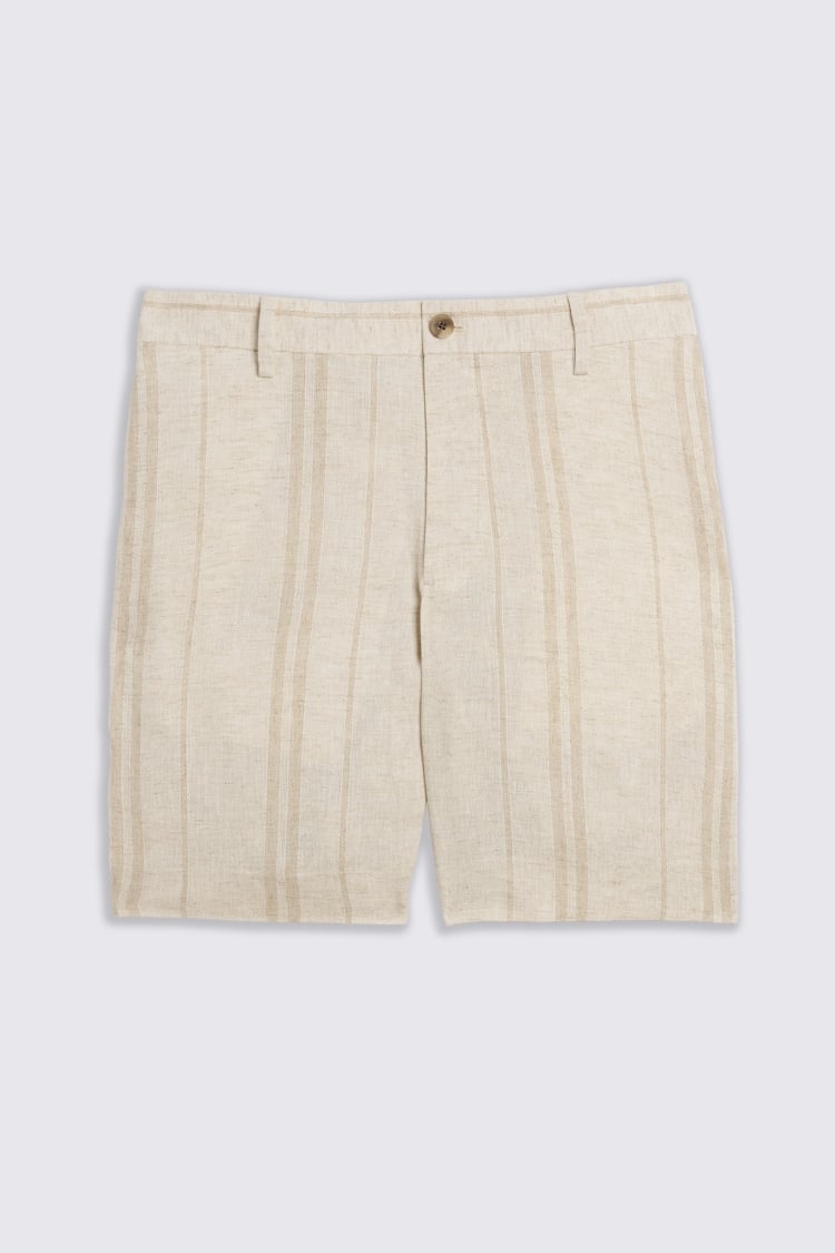 Linen Wide Stripe Shorts