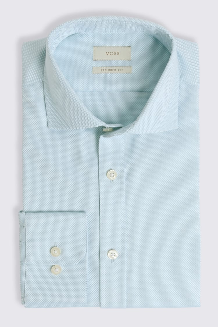 Tailored Fit Aqua Dobby Shirt