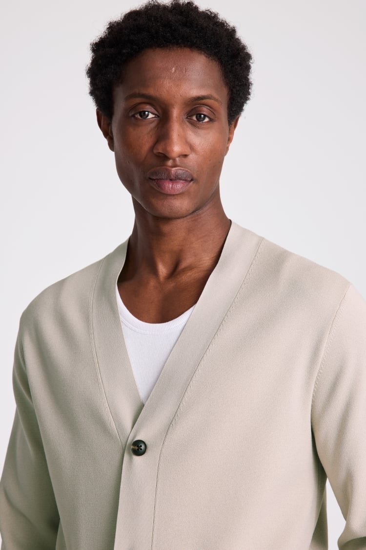 Taupe Four Button Cardigan