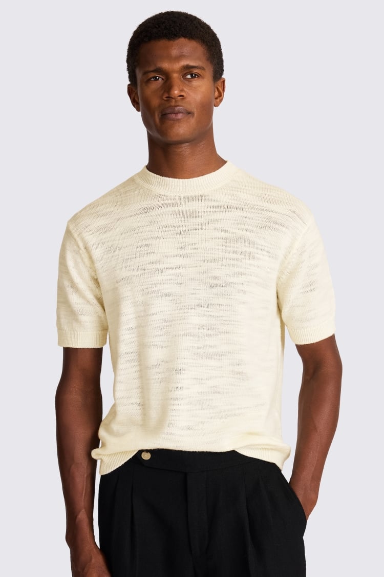 Ecru Heavyweight Knitted Tee