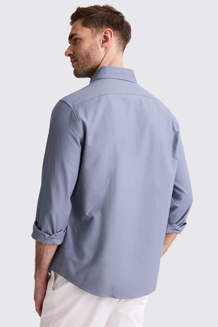 Mid Blue Washed Oxford Shirt