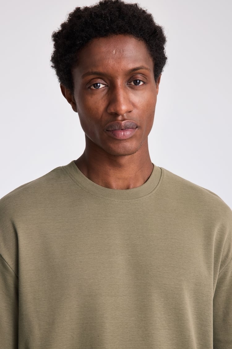 Dusty Green Heavyweight Crew-Neck T-Shirt