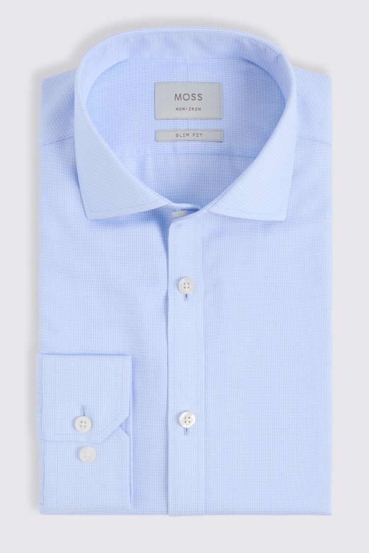Slim Fit Sky Dobby Non-Iron Shirt