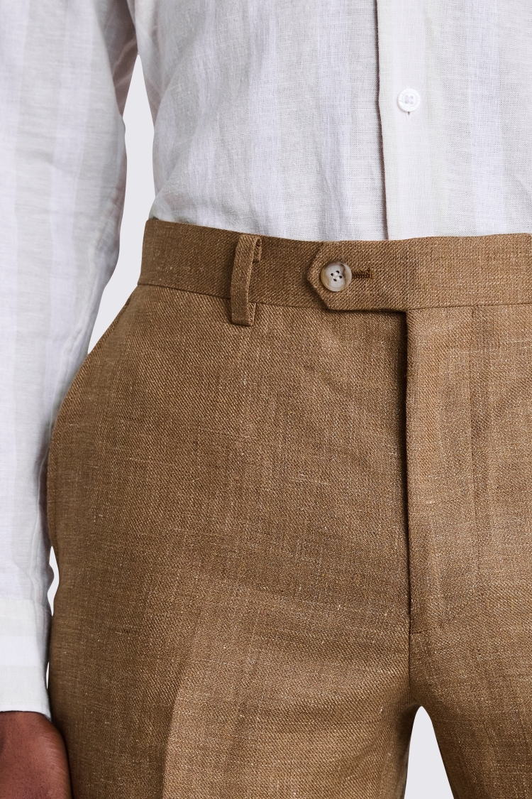Tailored Fit Gold linen Trousers