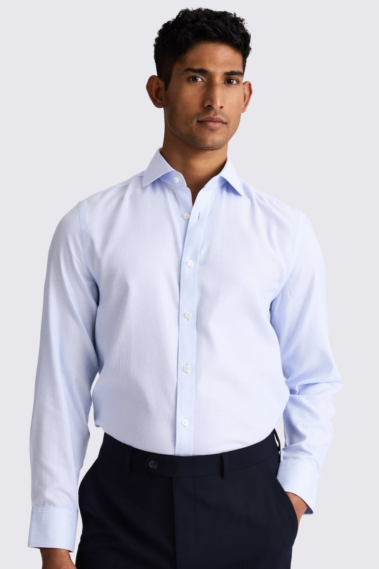 Tailored Fit Sky Dobby Non Iron Shirt