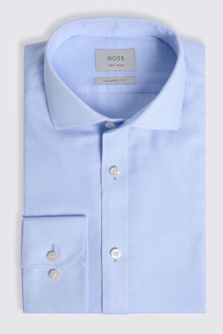 Tailored Fit Sky Dobby Non Iron Shirt