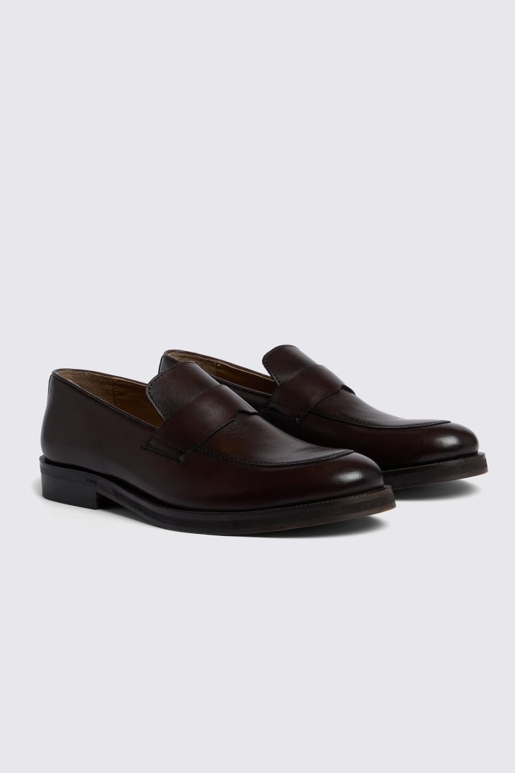 Brown Modern Leather Loafers