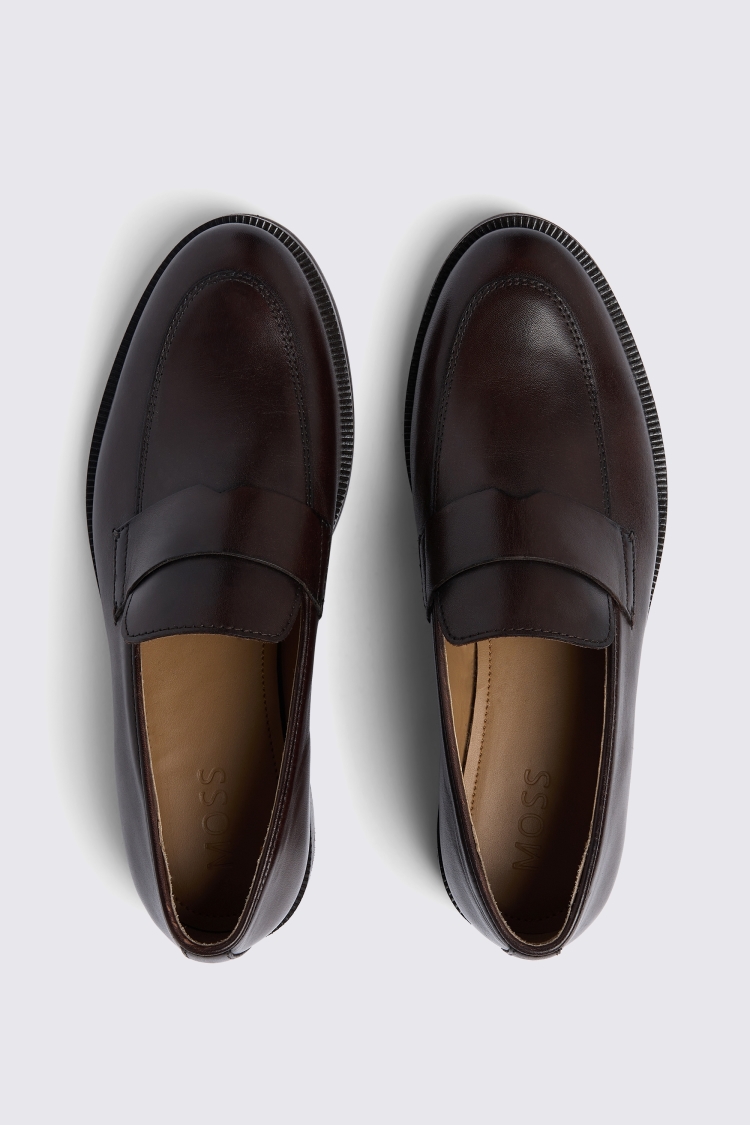 Brown Modern Leather Loafers