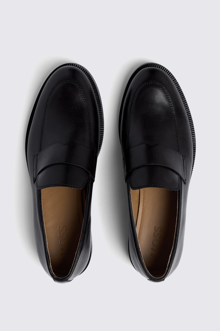 Black Modern Leather Loafers