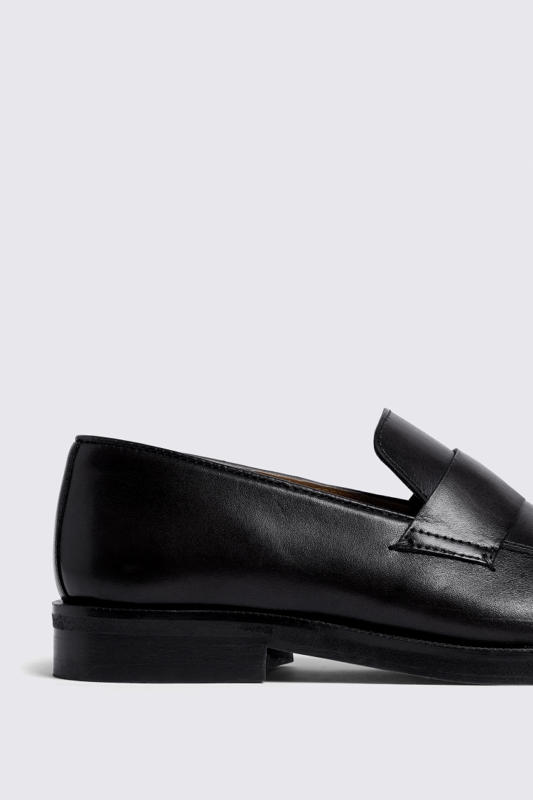 Black Modern Leather Loafers