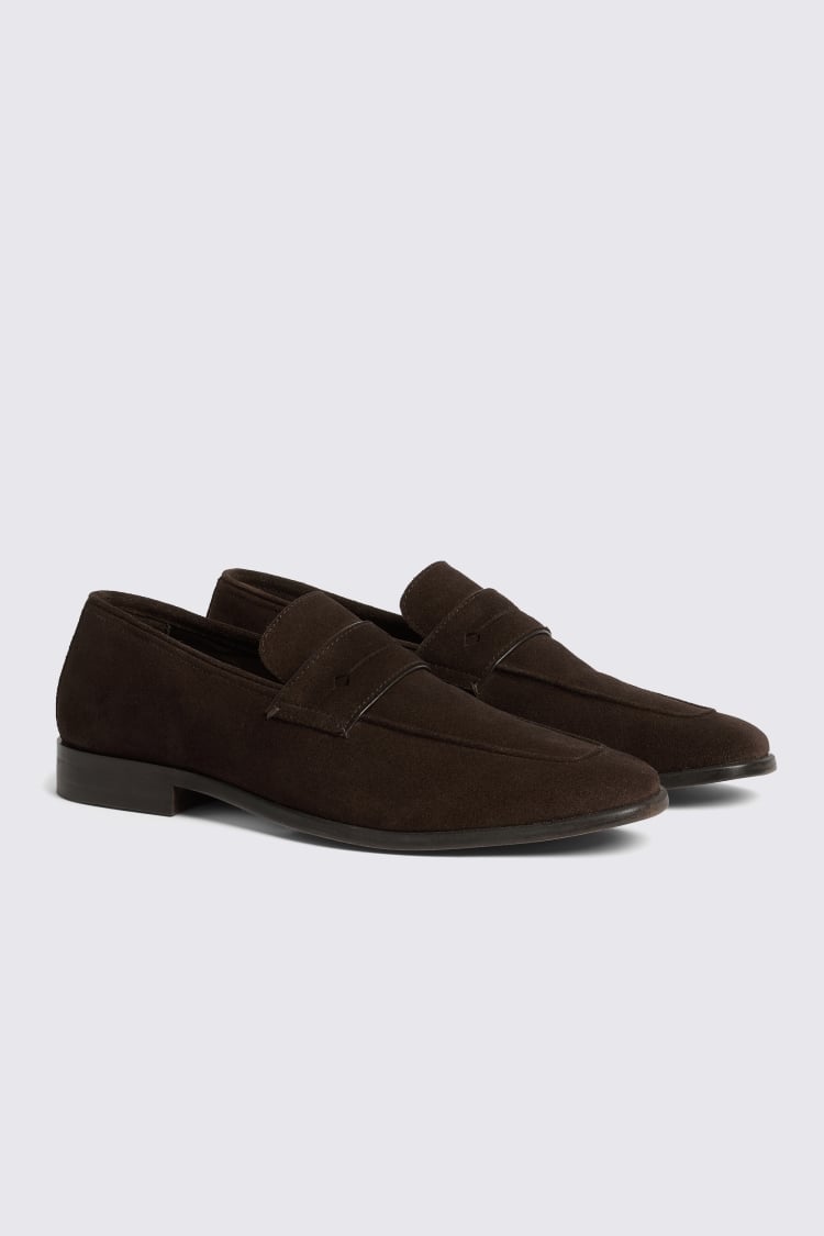 Brown Suede Relaxed Loafer Shoe