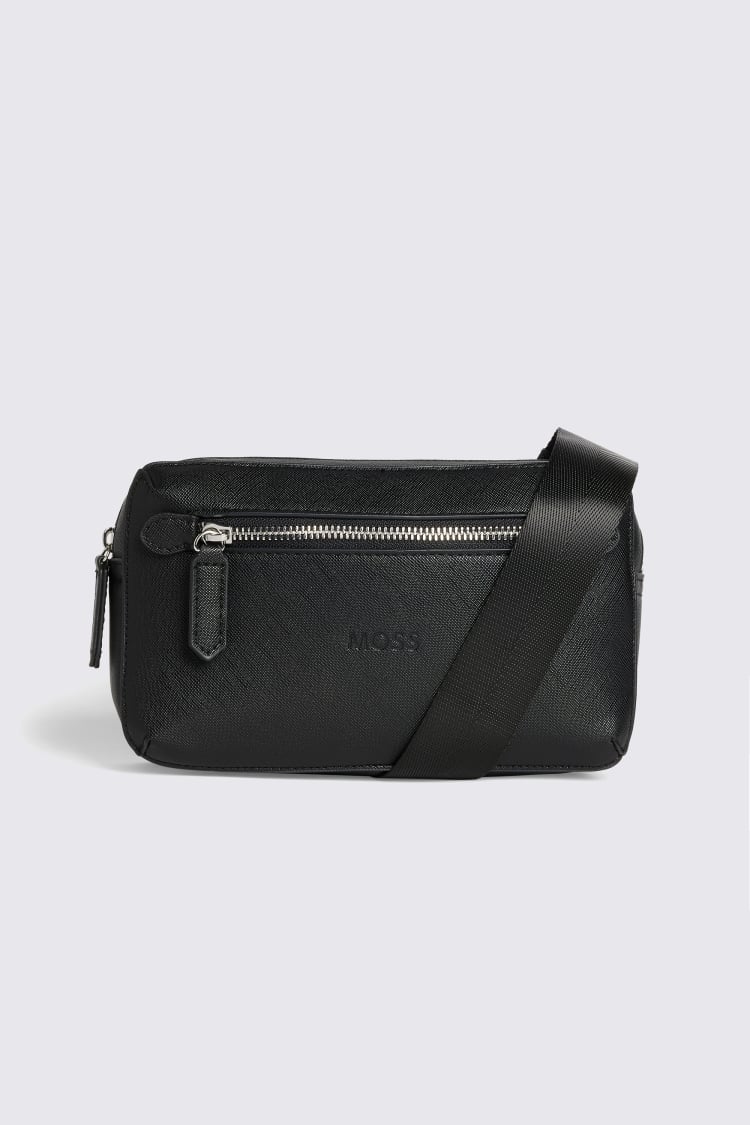 Moss Black Saffiano Cross Body Bag