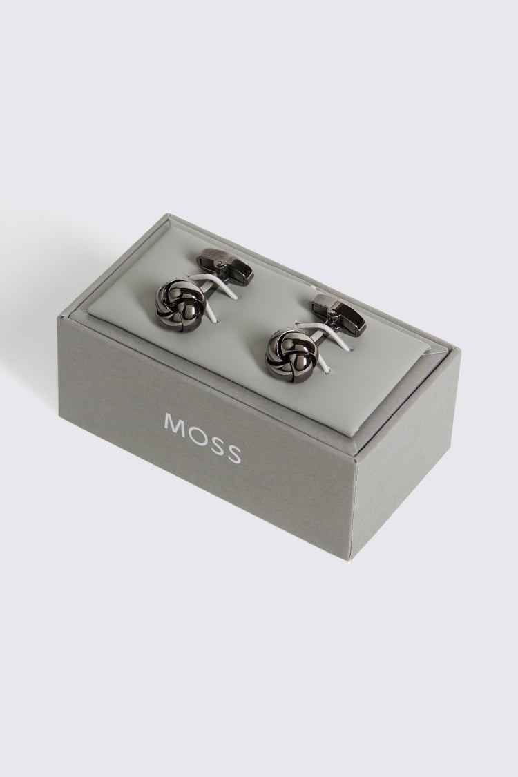 Gunmetal Knot Cufflinks