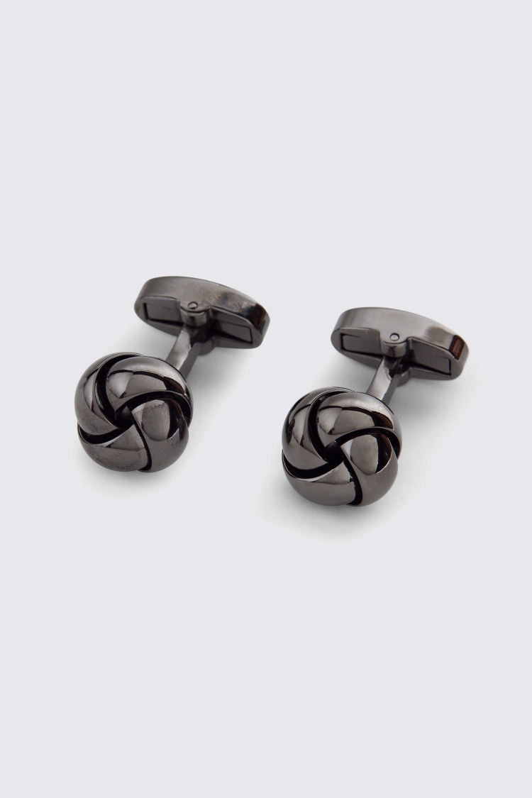 Gunmetal Knot Cufflinks