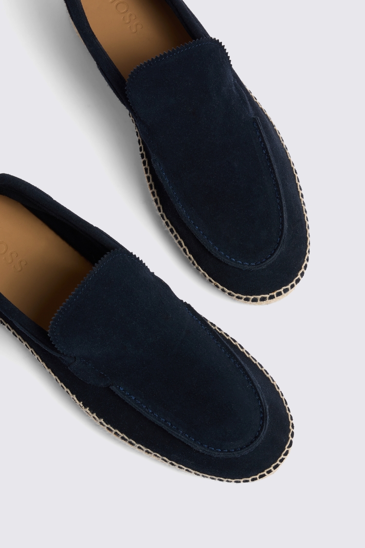 Navy Suede Espadrille