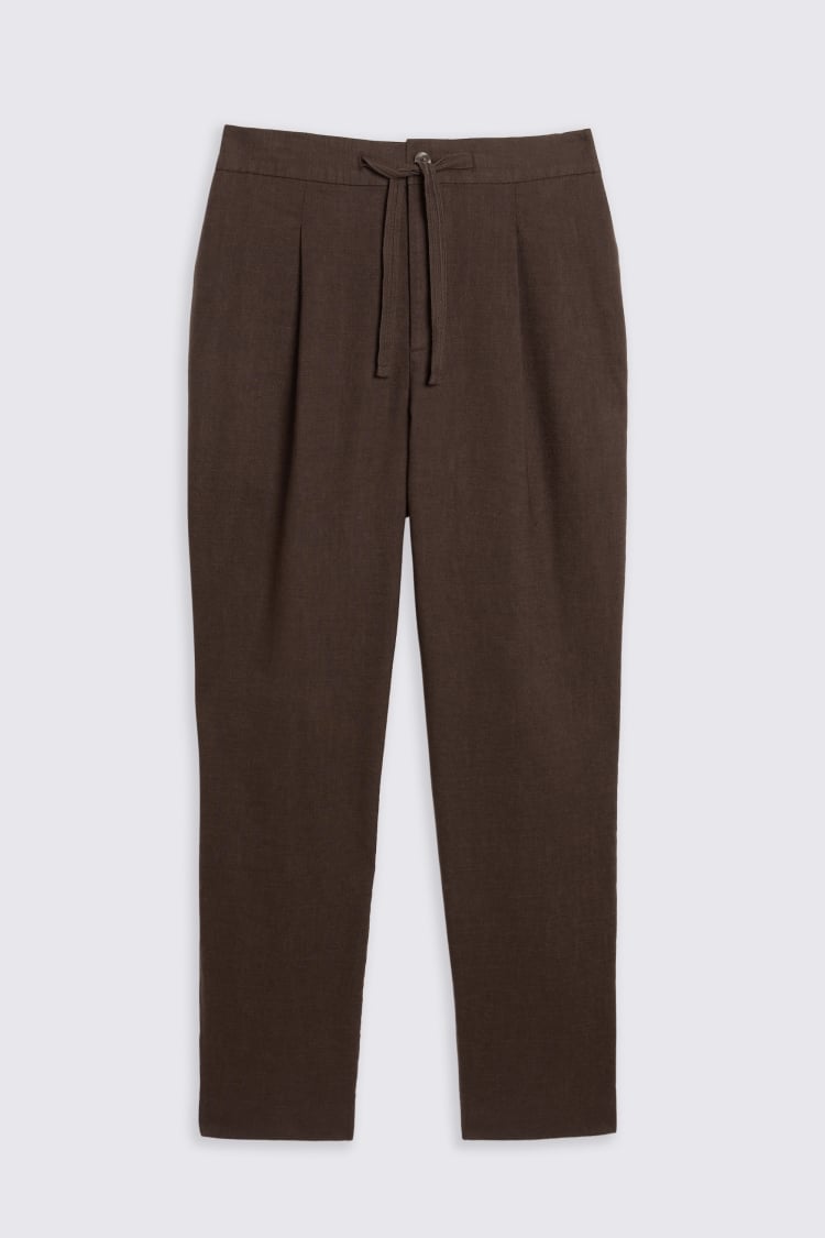 Brown Linen Beach Trousers 