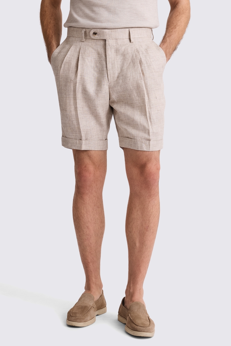 Neutral Linen Shorts