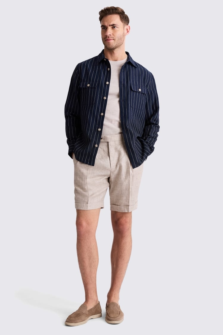 Neutral Linen Shorts