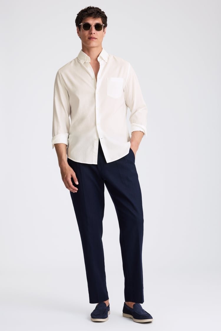 White Lightweight Oxford Shirt