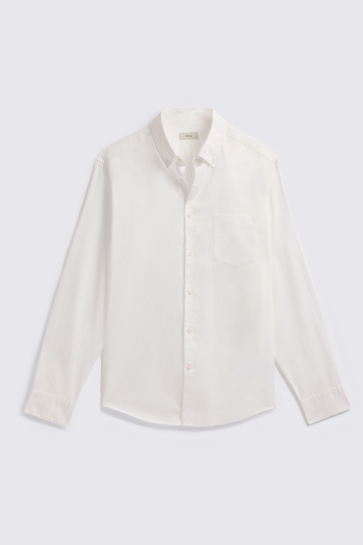 White Lightweight Oxford Shirt