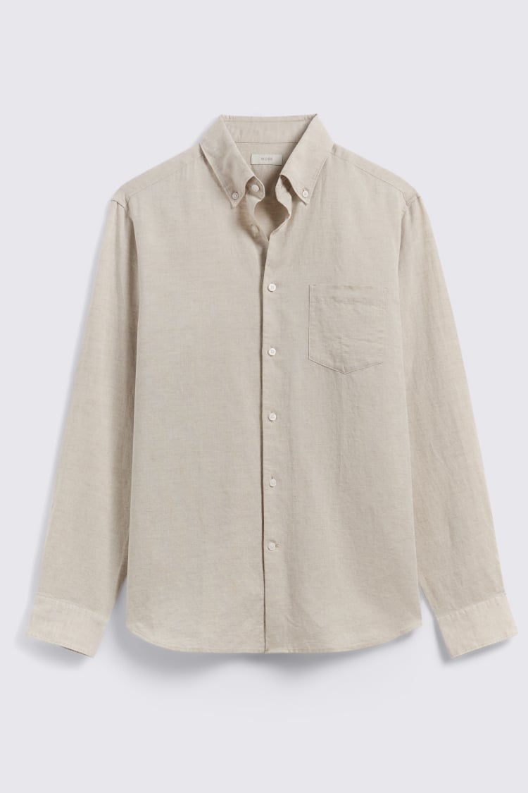 Neutral Lightweight Linen Shirt