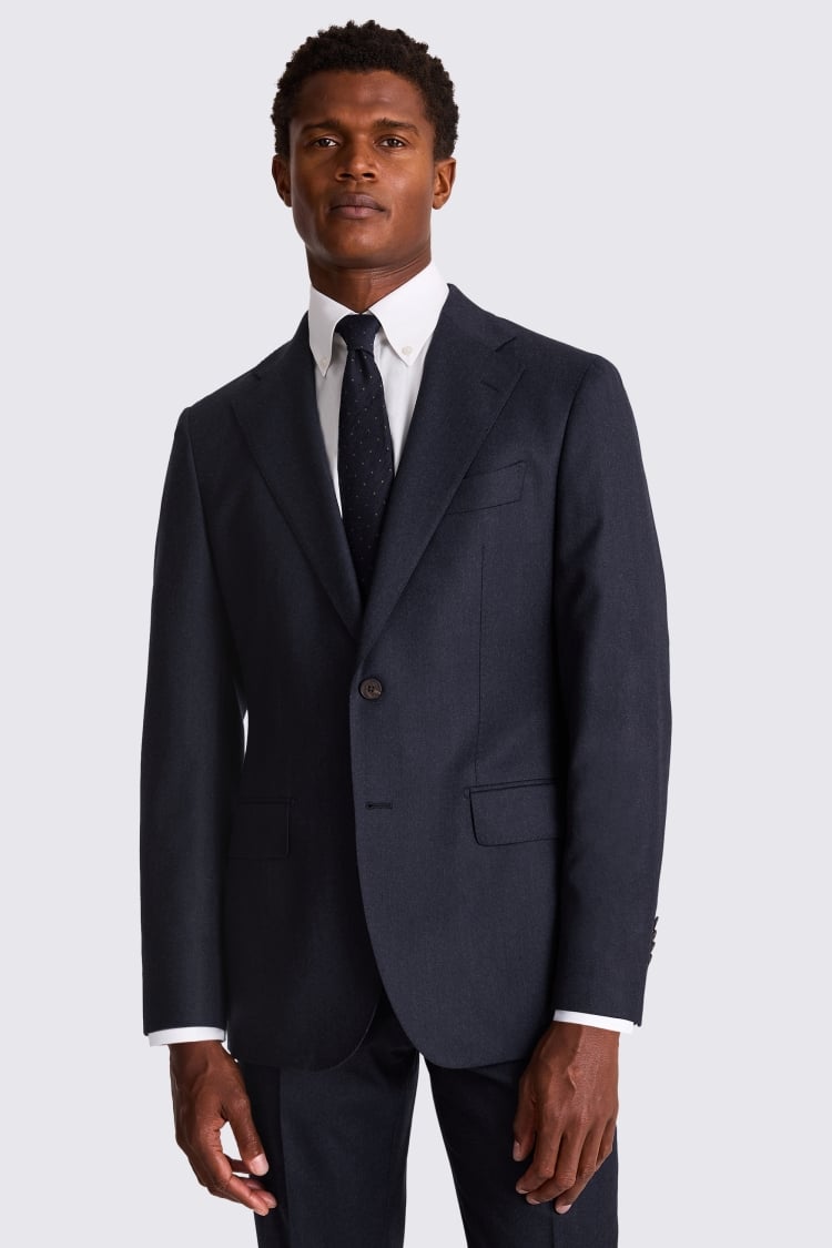 Italian Tailored Fit Plain Blue Suit
