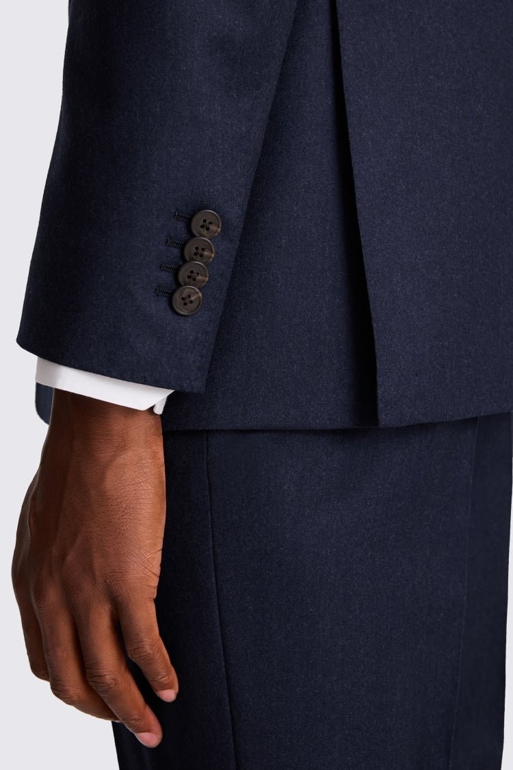 Italian Tailored Fit Plain Blue Suit