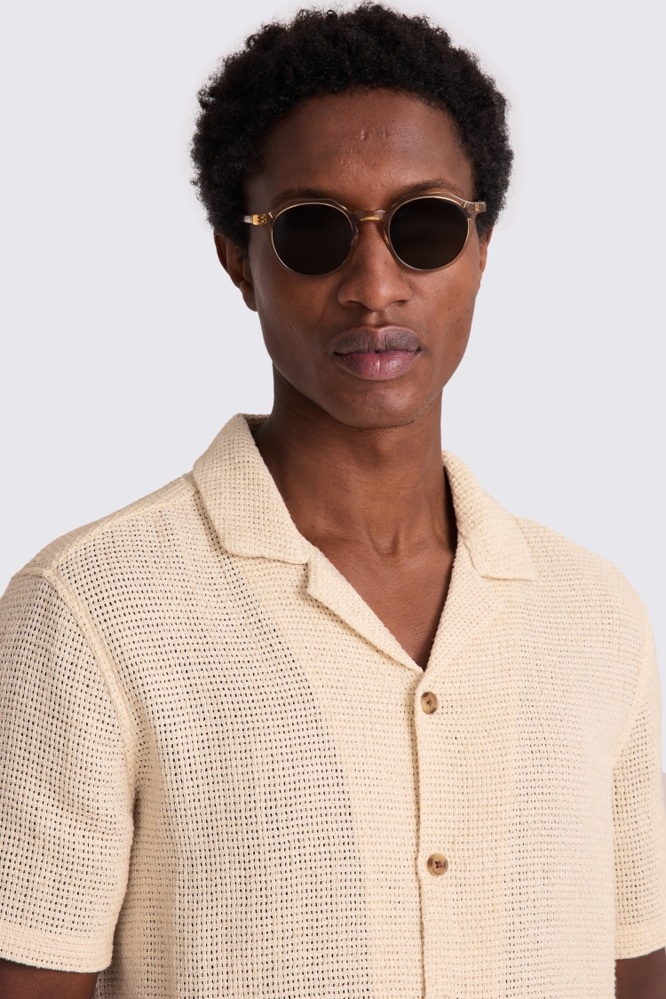 Neutral Open Knit Shirt