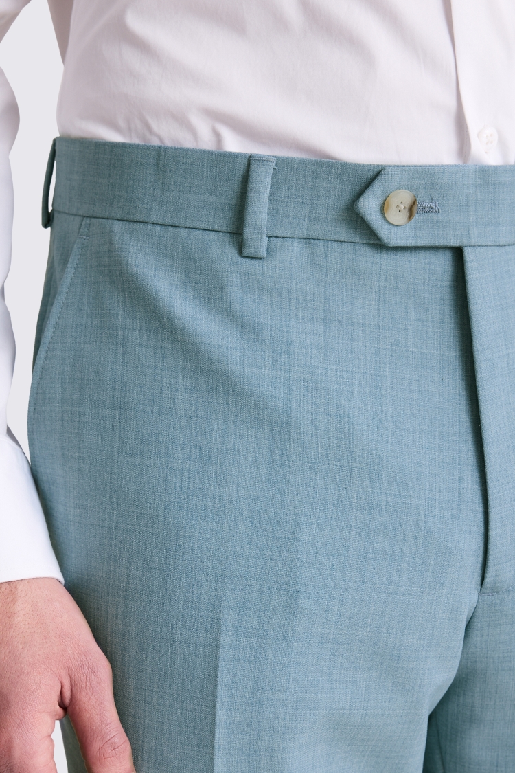 French Connection Slim Fit Teal Marl Trousers