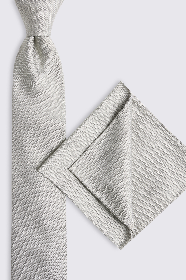 Light Sage Silk Semi Plain Tie