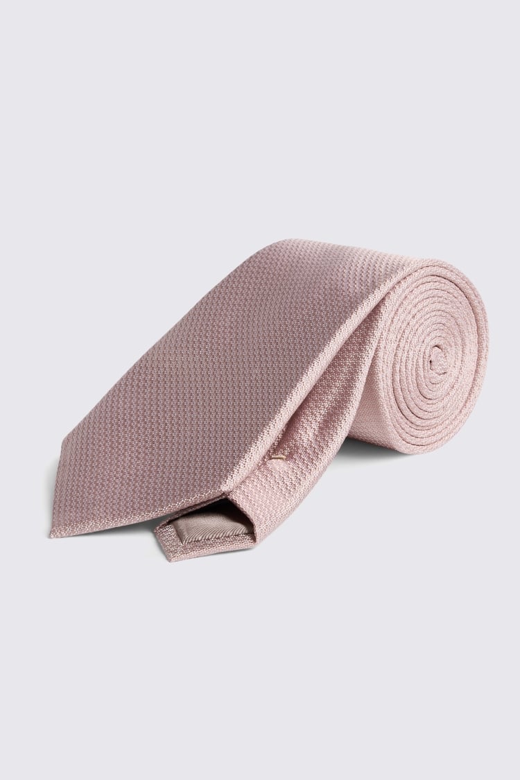 Dusty Pink Silk Semi Plain Tie