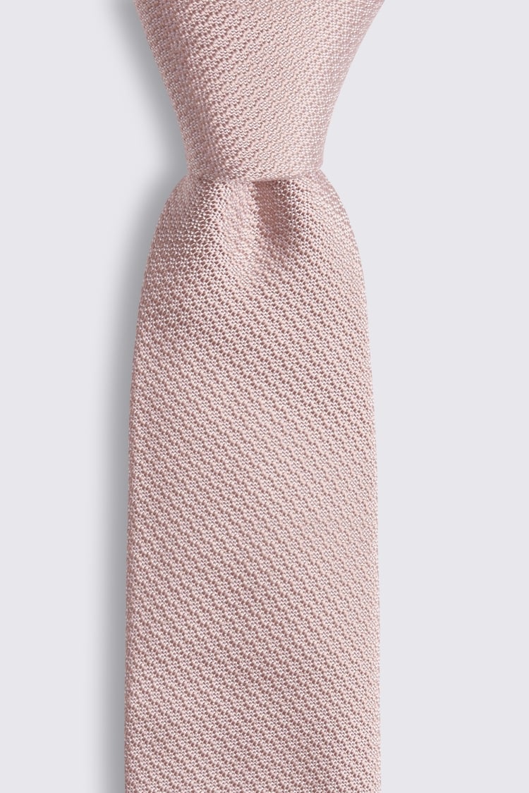 Dusty Pink Silk Semi Plain Tie