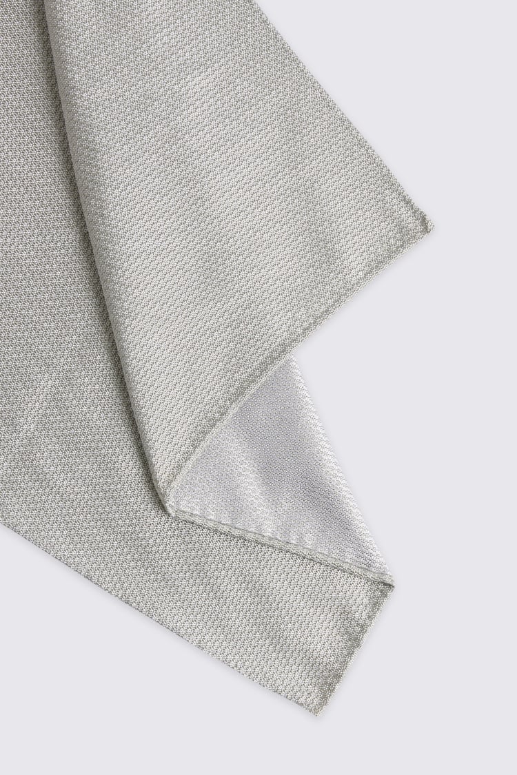 Light Sage Silk Semi-Plain Pocket Square