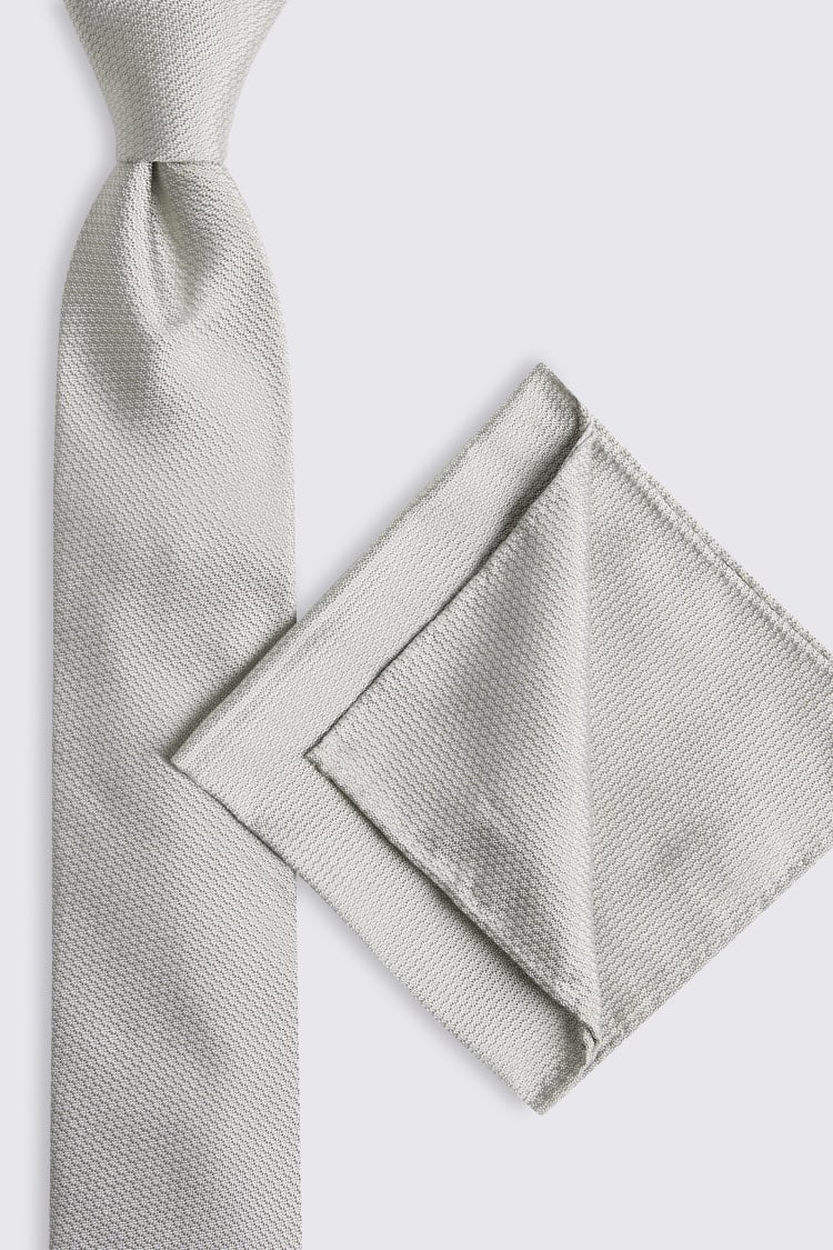 Light Sage Silk Semi-Plain Pocket Square