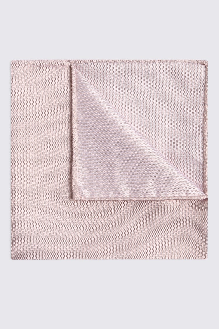 Dusty Pink Silk Semi-Plain Pocket Square