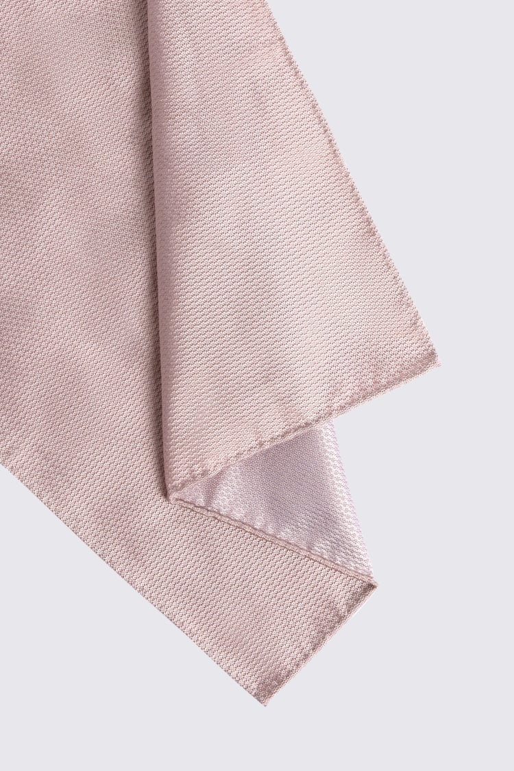 Dusty Pink Silk Semi-Plain Pocket Square