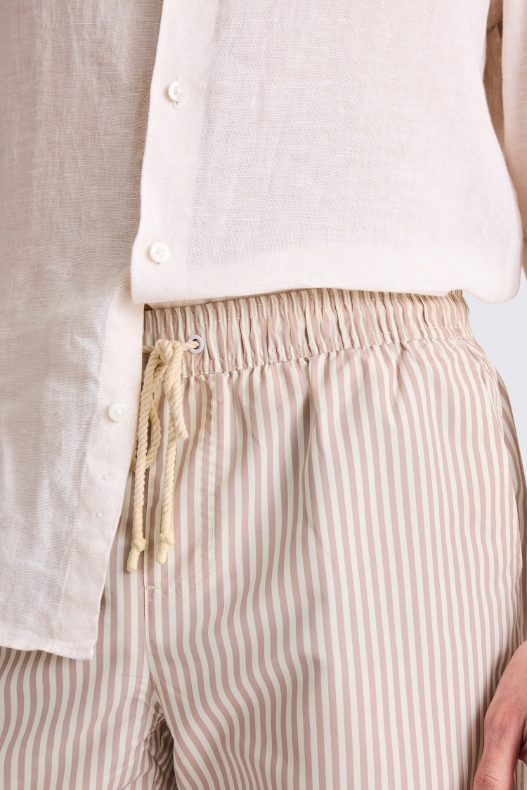 Pink Stripe Swim Short